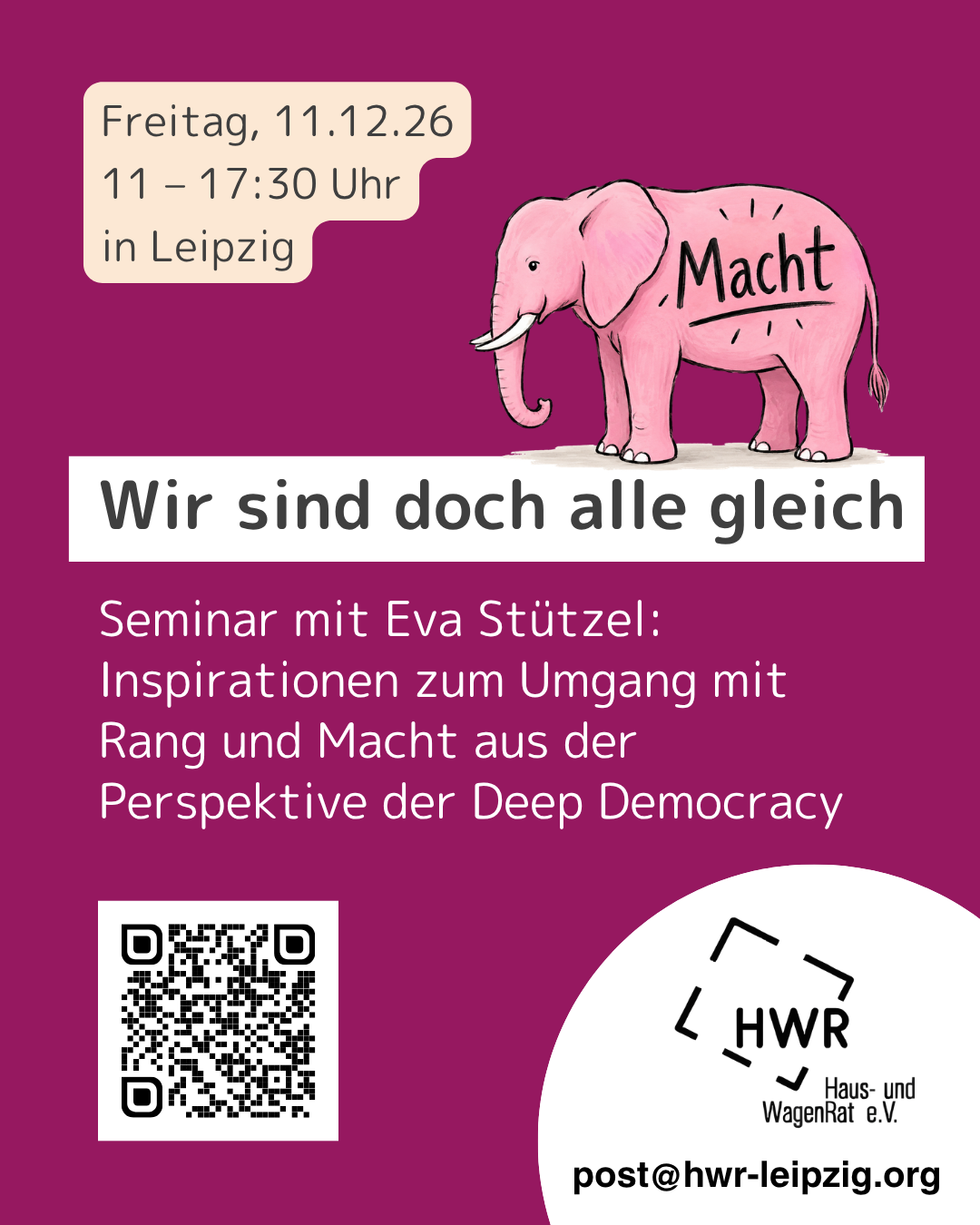 Seminar mit Eva Stützel: Wir sind doch alle gleich